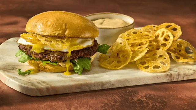 Five Spice Lotus Crunch Burger