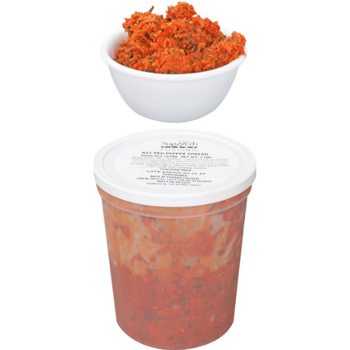 SupHerb Farms Roasted Red Pepper Spread Paste 2 Pound Tub 2 per Case