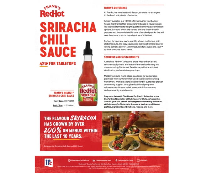 Sriracha for Tabletop