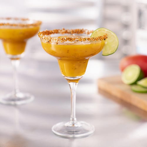 Grilled Mango Margarita with Fiery Habanero and Roasted Garlic - Recipe