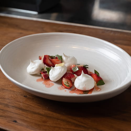 Vanilla Basil Strawberry Pavlova - Recipe