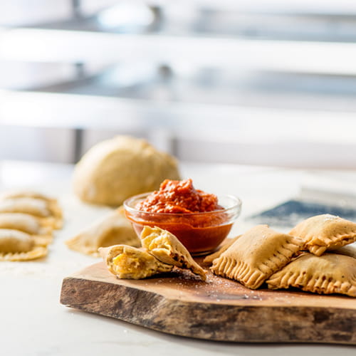 Stuffed Deep Fried Black Pepper Ravioli with Spicy Cayenne Pepper - Recipe