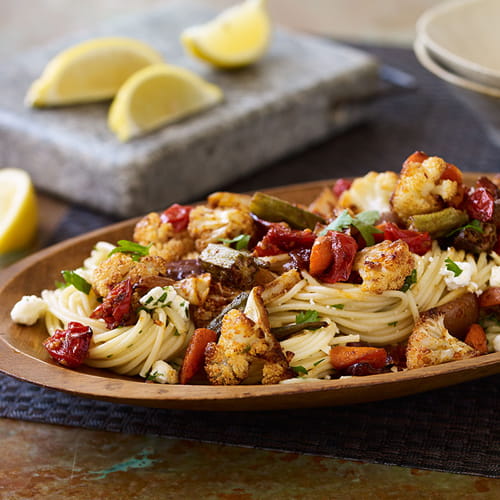 Berbere Spiced Roasted Vegetables and Pasta - Recipe