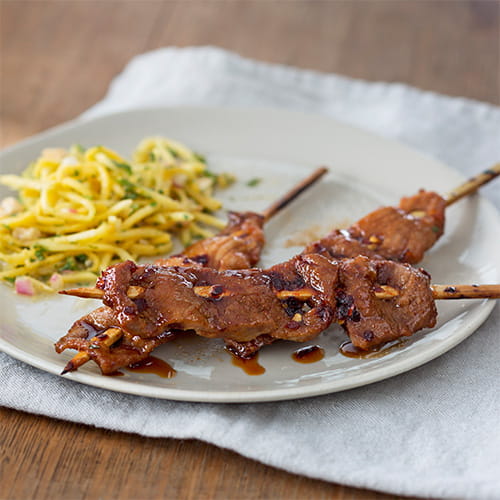 Pinoy Pork BBQ with Green Mango Slaw - Recipe