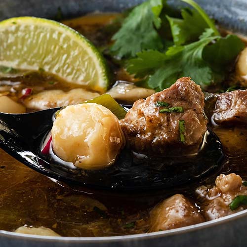 Green Chile Pozole with Lotus Seeds - Recipe