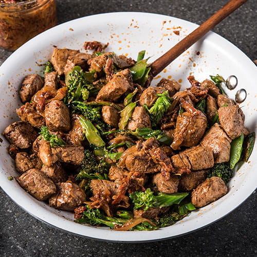 Pork and Broccolini Stir Fry with Italian Style XO Sauce - Recipe