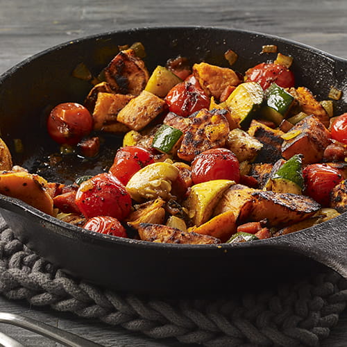 Charred Sweet Potatoes and Summer Vegetables - Recipe