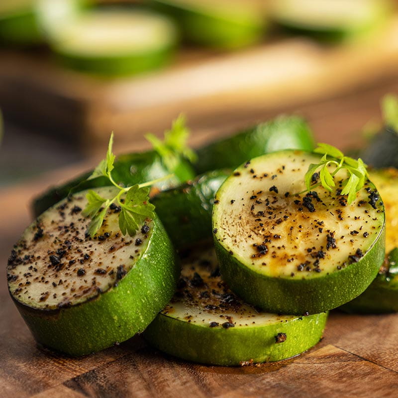 Grilled Green Zucchini Medallions - Recipe
