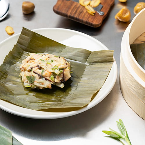 Steamed Korean style BBQ Shrimp in a Banana Leaf - Recipe