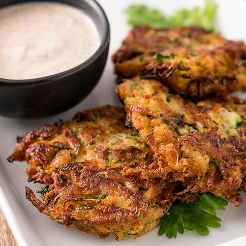 Pan Fried Panko Green Zucchini Fritters - Recipe