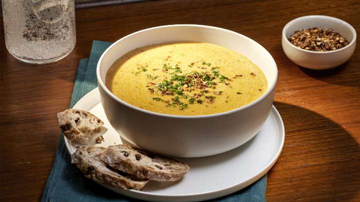 Piri Piri Aged White Cheddar and Cauliflower Bisque