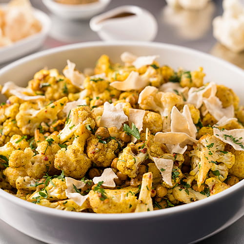 Roasted Cauliflower and Chickpea salad - Recipe
