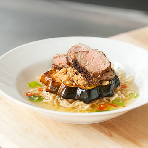 Cinnamon Squash and Amaranth Thai Pork Ramen - Recipe