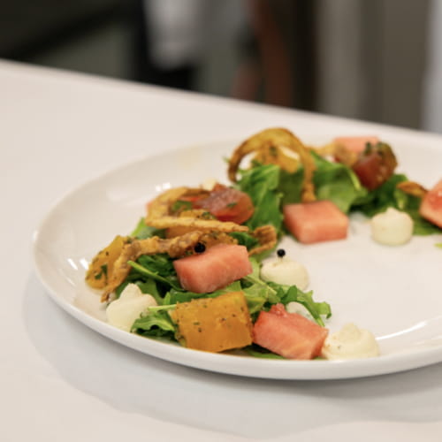 Watermelon and Heirloom Tomato Mint Salad - Recipe