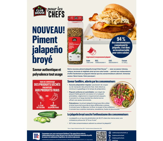 NOUVEAU! Piment  jalapeño  broyé