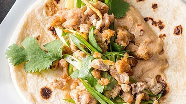 Thai Peanut Chicken Tortilla Wraps