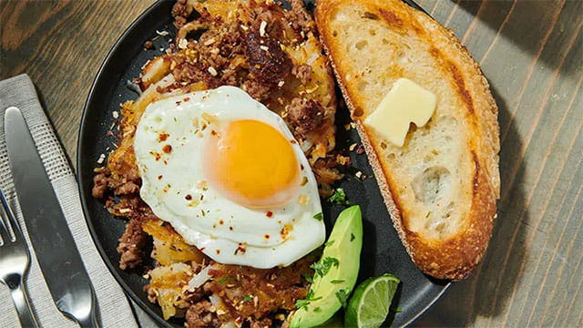 Sausage Hash Browns & eggs