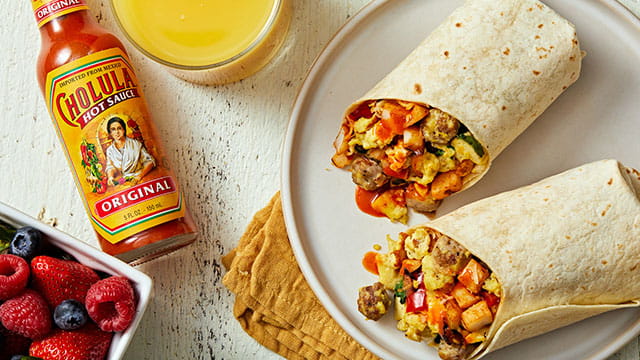 Cholula Steak & Egg Breakfast Burrito