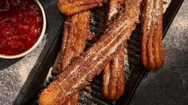 Churros With Pineapple Gochujang Sauce