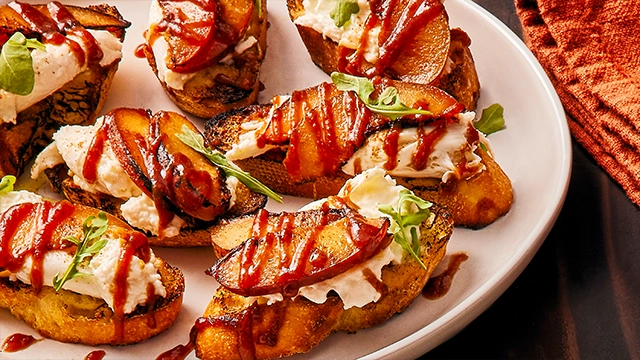 Charred Plum Crostini