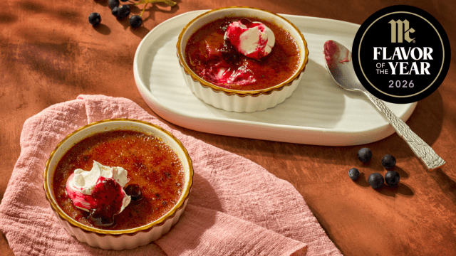 Black Currant Rosemary Crème Brûleé