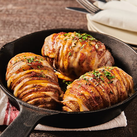 nashville hot hasselback potatoes