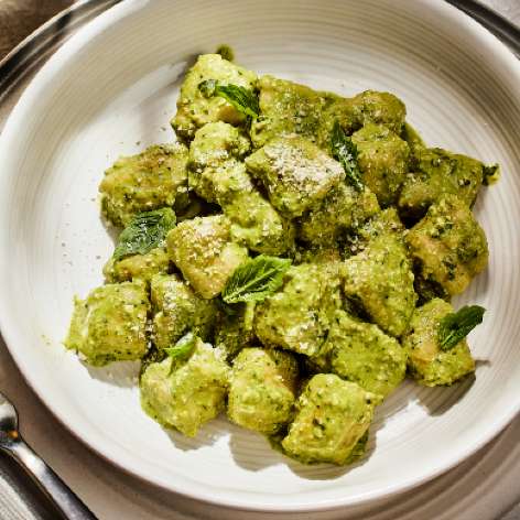 sour pesto gnocchi