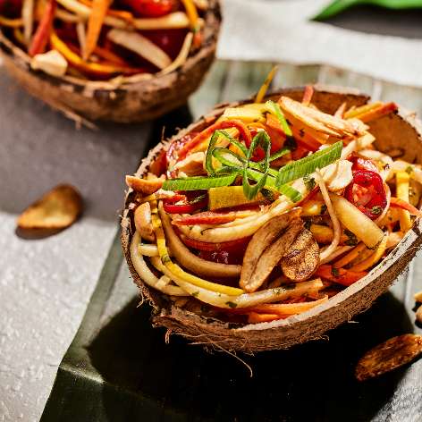 Salade de carottes et de mangues vertes 
