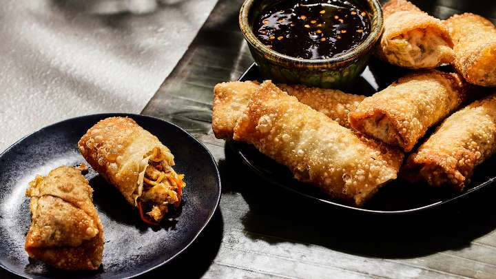 Duck Egg Rolls with Chipotle Tamarind Sauce