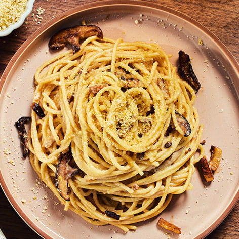 Pâtes carbonara végétaliennes