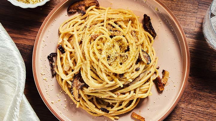 Pâtes carbonara végétaliennes